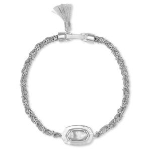 Kendra Scott Anna Silver Friendship Bracelet In Gray Illusion - Priced to Sell